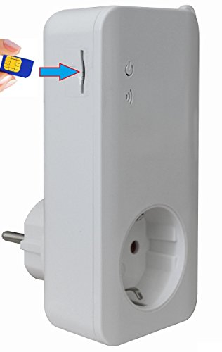 Prise Connectée Intelligente 2G/GSM+4G Sans WiFi Contrôlable Par SMS APP Capteur Température Programmable Pour Chauffage Router Lumières Prise Programmable Avec Alerte SMS Télécommande (SIM)
