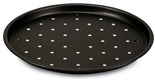 Guardini, Pizza&Manía, Molde para pizza congelada 32cm. Material: Acero con Revestimiento Antiadherente, Color Negro.