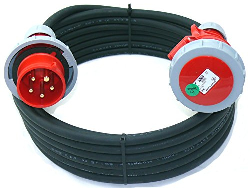 CEE Verlängerung Phasenwender 16A 5G1,5 5x1,5 PCE wasserdicht IP67 5m