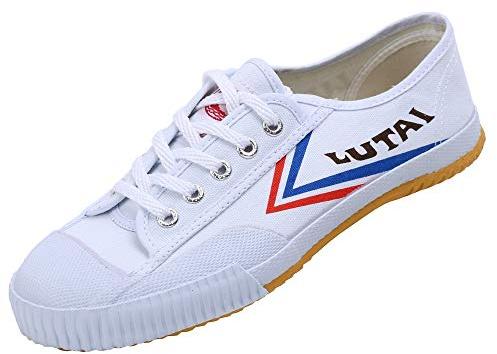 Kungfu Martial Arts Shoes Parkour Sneakers Lightweight Slip-Resistant Shoes for Men Fit Foot length11.23, (Size: 14 US Men) White
