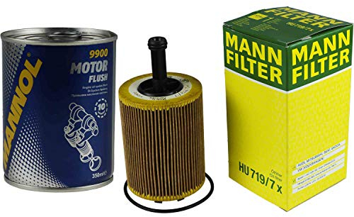 MANN HU 719/7 x Filtre à huile + rinçage moteur SCT