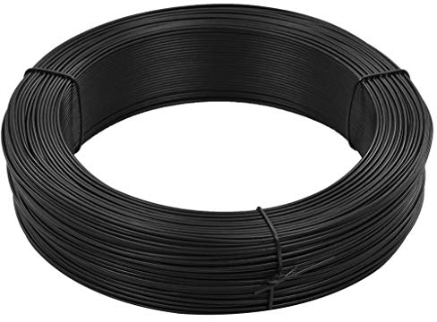 ZEYUAN Zaun-Bindedraht, Maschendraht, Zaun Garten, Gartendraht, Volierendraht, Draht Zaun, Zaundraht, Draht Für Weinreben, 250 m 0,9/1,4 mm Stahl Anthrazit