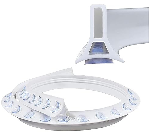 Spritzschutz dusche klappbar, Duschschwellen - Wasserdamm, wassersperre dusche boden Saugnapf wasserstopper dusche Dichtleiste Dichtungsstreifen für Nass- und Trockentrennung(Size:180cm/71in)