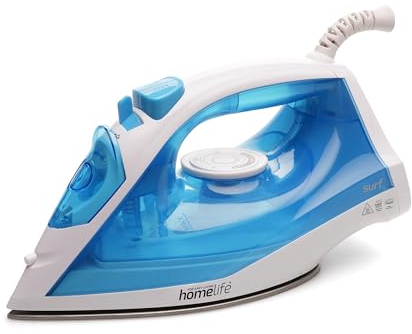 Homelife for easy living Surf 1800w Steam Iron/Non-stick Soleplate/Steam, Shot of Steam or Dry Iron/Adjustable Temperature and Steam Control / 1.9m long cord / E7503 / Blue