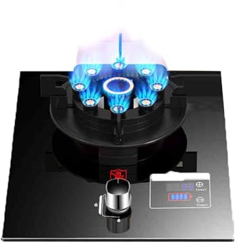 GCGC Gas Hob, Gas Cooker Desktop and Embedded 5.2kw NG/5kw LPG Gas Stove, Gas Cooktop with Flame Failure Protection, Single Burner for Home Camping Outdoor(NG)