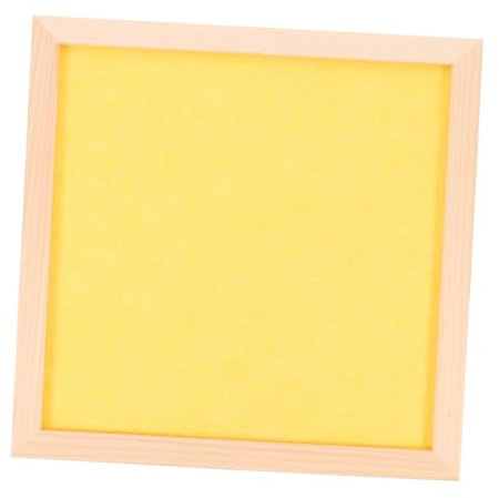 ROMISBABA 1stk Anschlagtafel Aus Holzrahmen Schild Foto Pinnwand An Der Wand Heimwerken Erster Schultag Pinnwände Desktop-korktafel Mit Ständer Memoboard Für Filzstoff Yellow