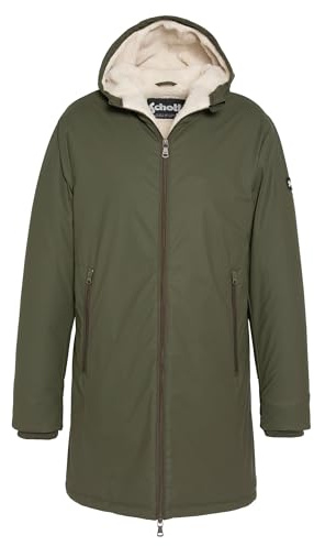 PARKA CAPPUCCIO DOPPIA SHERPA KID SCHOTT JACKSONB KAKI, verde, 14 anni
