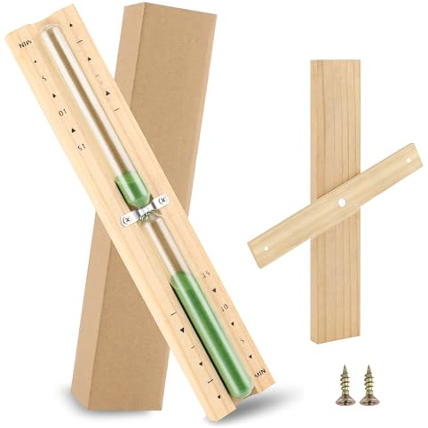 Sauna Sabbia Timer, Clessidra Sauna, Clessidra per Sauna in legno, Girevole per Sauna, in legno 15 minuti