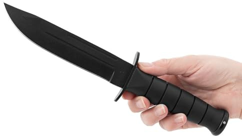 KS-11 Knife als Outdoor Messer mit Robuste 440er Edelstahl Klinge – Survival Messer mit rutschfesten Griff ideal zur Bushcraft Ausrüstung - Schnitzmesser