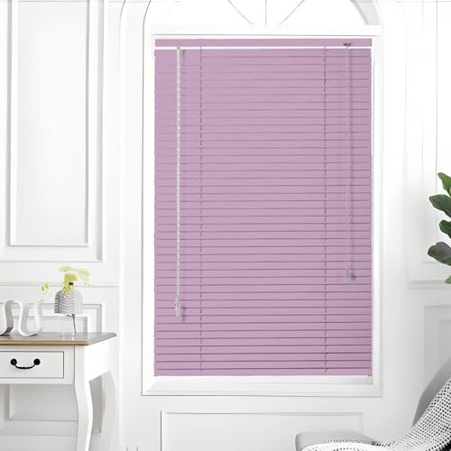 Jalousie Alu, 30 50 55 70 75 80 100 120 145 160cm Lamelle Horizontal Fenster Jalousien, Verdunkelungsrollos für Windows, 25mm Lamellen, Gefiltertes Licht, Lichtschutz, Sonnenschutz(Rosa)