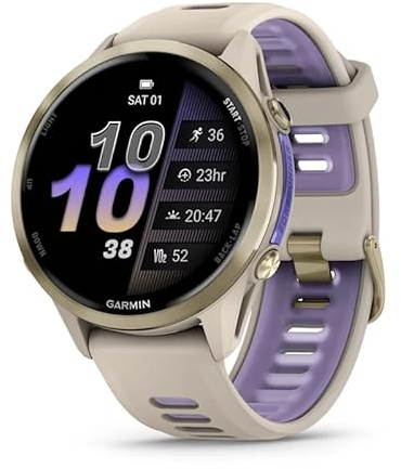 Garmin Forerunner 970 – Braccialetto Indaco | Orologio intelligente da corsa di alta qualità con display Amoled e torcia LED integrata, fino a 15 giorni di autonomia e supporto di navigazione