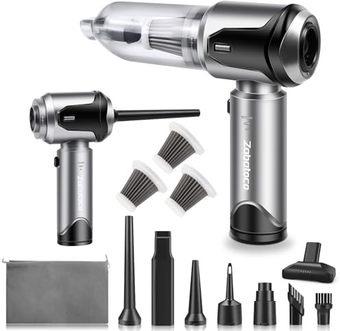 Handstaubsauger 25000Pa Auto Staubsauger Stark mit Bürstenlosem Motor 3-Gang Akku Staubsauger 4-in-1 Multifunktionaler Mini Handstaubsauger Luftgebläse für Büro Genutzt,Haus,Küche mit HEPA Filter Grau
