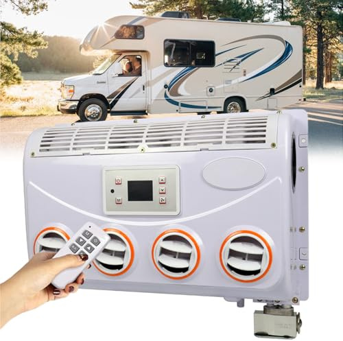 Aire acondicionado de techo RV - Equipo de aire acondicionado de estacionamiento para autocaravanas, excavadoras, furgonetas (24 V) - Solución de refrigeración ideal para vehículos recreativos