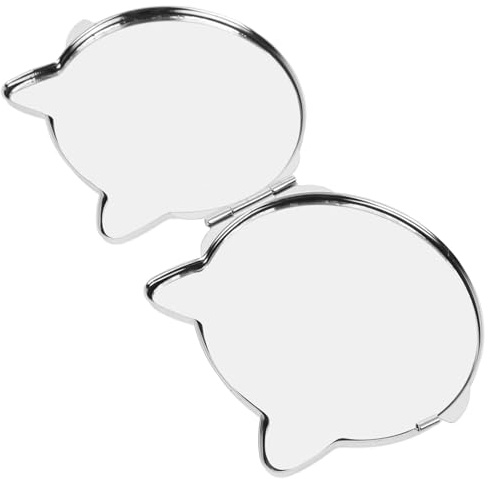 LALADEFIEE Miroir de Maquillage Portable Double Face Forme de Chat Compact et Pliable Petit Miroir de Poche pour Voyage et Usage Quotidien