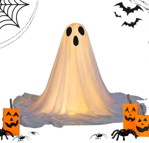Decoración Fantasmas | Fantasmas Fosforescentes Decoración Espeluznante Exterior | Gigante Halloween para Casa Césped Pasillo Interior Exterior Puerta Festividades Casa Encantada