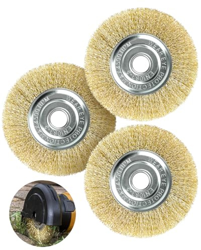 RAC814 Replacement Wire Brush for Ryobi Patio Cleaner, 115mm Wire Wheel Brush for RY18PCA-0, OPC1800, OPC1815, EFB 400/401, Durable Metal Brush for Patio, Block Paving & Joint Weed Cleaning