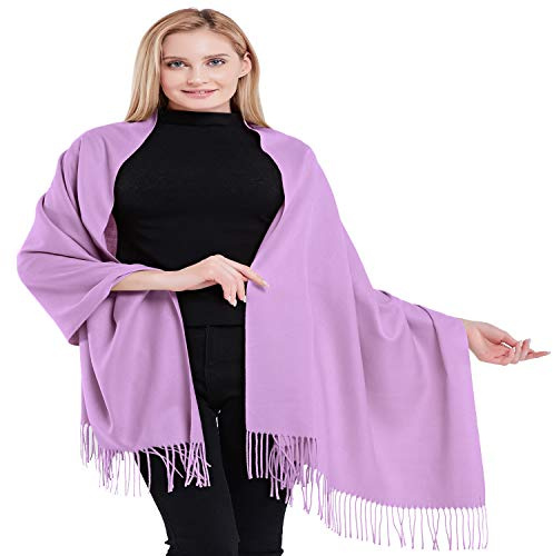 CJ Apparel Púrpura Ligera 100% Cachemira Chales Hecho a Mano de Nepal Chal Bufanda Envolver Pashmina NUEVO