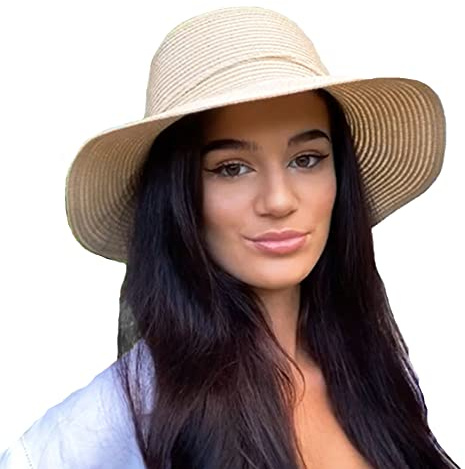 TOSKATOK® Cappelli da Sole Donna Cappello da Spiaggia Estate Cappello di Paglia Cappuccio di Protezione Solare cap