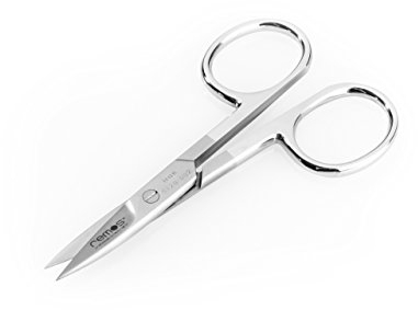 REMOS - Forbici per unghie con lama dritta dentata in acciaio inox, 9,5 cm