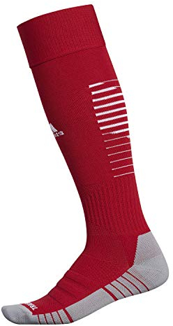 adidas Unisex Team Speed 2 Fußballsocken für Jungen, Mädchen, Männer und Frauen (1 Paar), Team Power Red/White/Light Onix Grey, Small