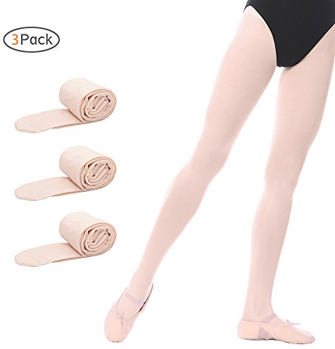 Bezioner Balletto e Danza Collant Calze per Ballerine per Bambini e Adulti 3 Paia Rosa S