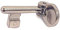 effedielle® Chiave AGB con testa pieghevole per porte scorrevoli per serrature AGB cifratura n. 07, finitura nichelata