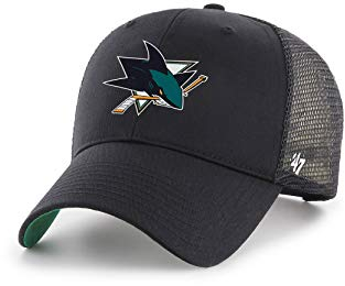 '47 San Jose Sharks NHL Most Value P. Branson Schwarz Verstellbare Trucker Cap One-Size