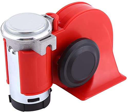 Tiardey 12V Car Air Horn Dual Tone Trumpet Super Loud Snail Electric Pump Siren for Any Car Truck Lorry SUV Boat Motorcycle Buses