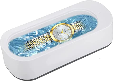 LQKYWNA Ultrasonic Jewellery Cleaner, Portable Ultrasonic Cleaner, Professional Jewellery Cleaner Ultrasonic for Cleaning Jewelry Eyeglasses Watches Shaver Heads Ring Earring Necklace