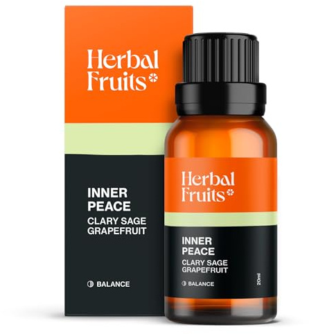 Aerosoul® Inner Peace Duftöl für Diffuser 20 ml Anti Stress Mischung | Anti Stress & Entspannung Mischung (Muskatellersalbei, Grapefruit, Patchouli) -20 ml Premium-Qualität