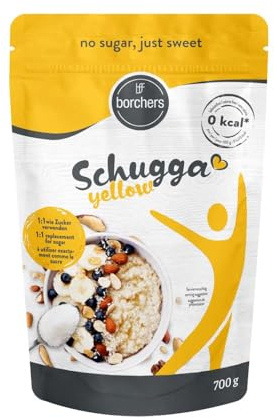 BORCHERS Schugga, Kristalline Streusüße 700g, Erythrit-Sucralose Mischung, 1:1 wie Zucker, kalorienfrei & zuckerfrei, Zuckerersatz, Süßungsmittel, Zuckeralternative, XXL Vorteilspack