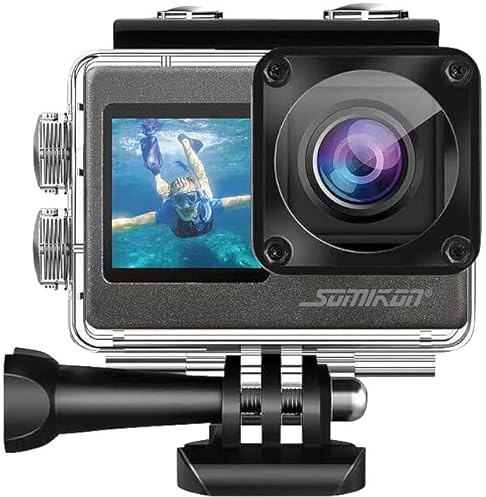 Caméra sport connectée 6K DV-950.WiFi avec 2 écrans couleur [Somikon]
