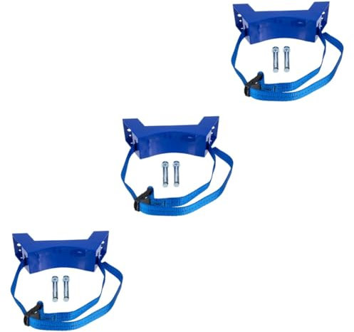 OUNONA Lot de 3 supports pour bouteilles de gaz - Revêtement mural - Support de bouteille de gaz - Double réservoir de propane - Chaîne de sécurité - Support de cylindre pour réservoir d'azote ABS
