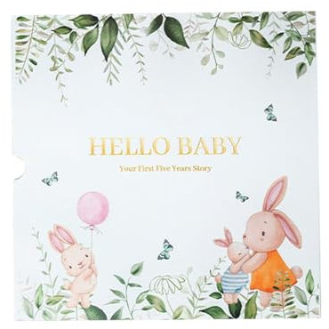 Wonsfuleu Baby-Andenkenbuch, Erinnerungsbuch für Babys - Schallplattenbuch, Tagebuch, Sammelalbum für Baby-Erinnerungen - Baby Memories Book Tracker, bedeutungsvolles Meilensteinbuch, für schwangere