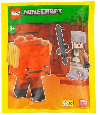 LEGO Minecraft Mini Set: Nether Hero Minifigure with Strider