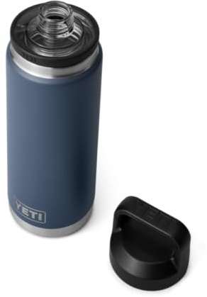 YETI Rambler Bottle Chug, Vaccum Insulated Stainless Steel Bottle with Leakproof Chug Cap, Navy, 26 oz (769 ml)