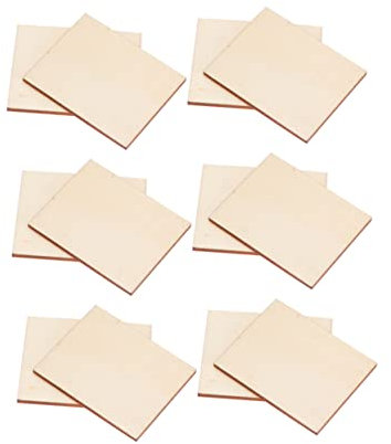 SHINEOFI 120stücke Rechteckige Holzscheiben Holzspäne Glatte Oberfläche Leicht Langlebig Diy Bastelzubehör Holzornamente Für Kunst Und Handwerk