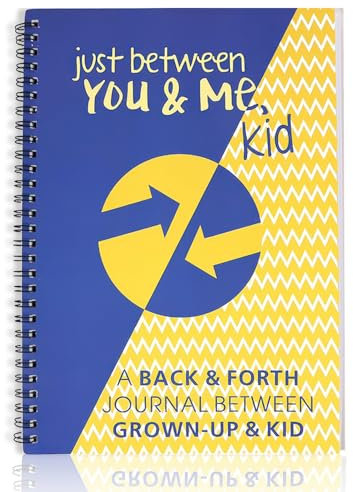 RUGBOL Nur zwischen dir und mir, Kindertagebuch, Happy Self Journal 3–6, Confident Me Journal, Big Life Journal für Kinder von 7–10 (Gelb/Blau)
