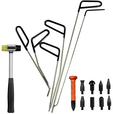 PJJUHS Sacabollos Coche Kit De Eliminación De Abolladuras Sin Pintura para Carrocería Automotriz Herramientas para Quitar Varillas De Granizo Kit De Taller(Size B)