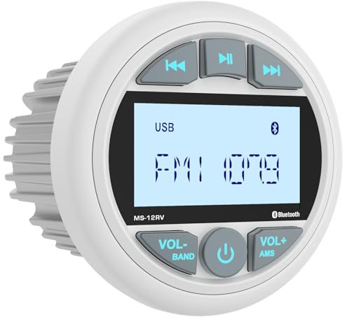 Bluetooth Marine Boat Stereo Receiver: Waterproof Boat Gauge Radio System