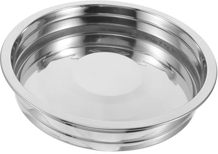 Ciieeo Religious Stainless Steel Plate Communion Bread Dish Metal Pie Plate for Church and Home