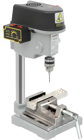 340W Mini Säulenbohrmaschine Tischbohrmaschine Standbohrmaschine, 3 Geschwindigkeiten Einstellbar, 0-8000r/min, 0-11000r/min, 0-16000r/min