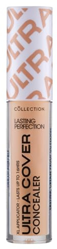Collection Cosmetics Lasting Perfection Ultra Cover Concealer, Up to 16hr Wear, XL Applicator, Vanilla Warm, 5.5ml