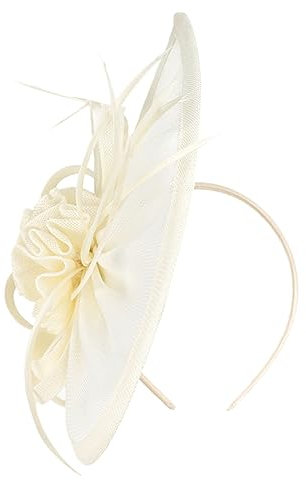 VALICLUD Fascinator Hut Für Damen Mit Netzschleier Und Haarklammer Vintage Tea Party Kopfbedeckung Und Cocktail-Accessoire Eleganter Haarreif Für Besondere Anlässe