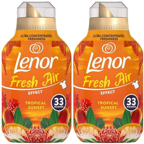 Lenor FRESH AIR EFFECT - Zweifach konzentriert Weichspüler - Tropical Sunset - 2 x 33 Waschgänge
