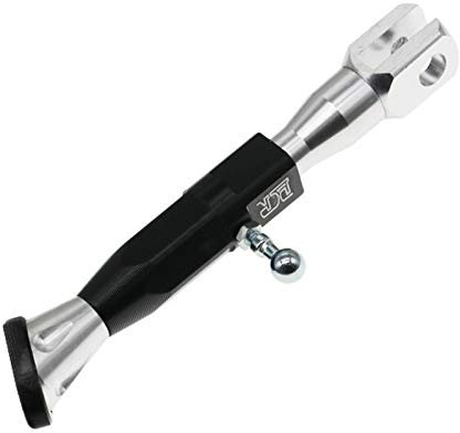 CKryzillix Seitenständer Motorrad,Motorrad Ständer Schuh Motorrad Einstellbare Höhe 21-25CM Motorroller Modified Foot Bracket CNC-Aluminiumlegierung Seitenständer(Silver)