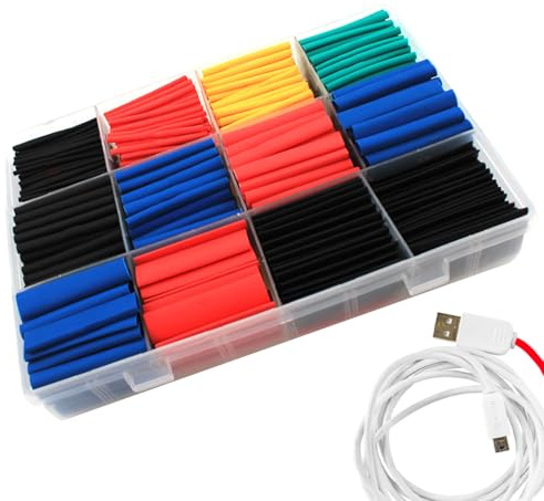 Guaina termoretraibile per cavi elettrici, 850 tubazioni termiche - Isolamento e protezione elettrica compatta per adulti, professionali e gestione dei cavi