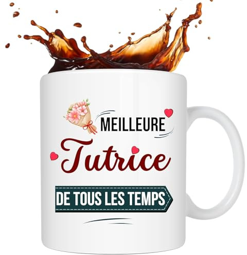 Jassimino cadeau Tutrice - cadeaux pour femmes - tasse a cafe original -mug personnalisé tutrice- tasse rigolote -idee cadeau femme anniversaire -