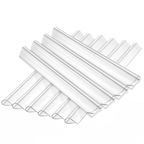 ZCLIKEU Befestigungsclips für Doppelstabmatten 50 Stück PVC Sichtschutz Doppelstabmattenzaun Klemmschienen für Sichtschutzstreifen für Garten, Zaun - Transparent