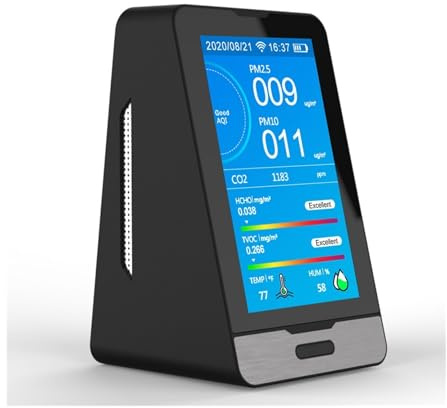 Rilevatore di gas, DM73B-wifi Misurazione della concentrazione di anidride carbonica Misuratore CO2 Rilevatore gas ad alta precisione Tester del sensore monitor PM2.5 per lavoro e casa